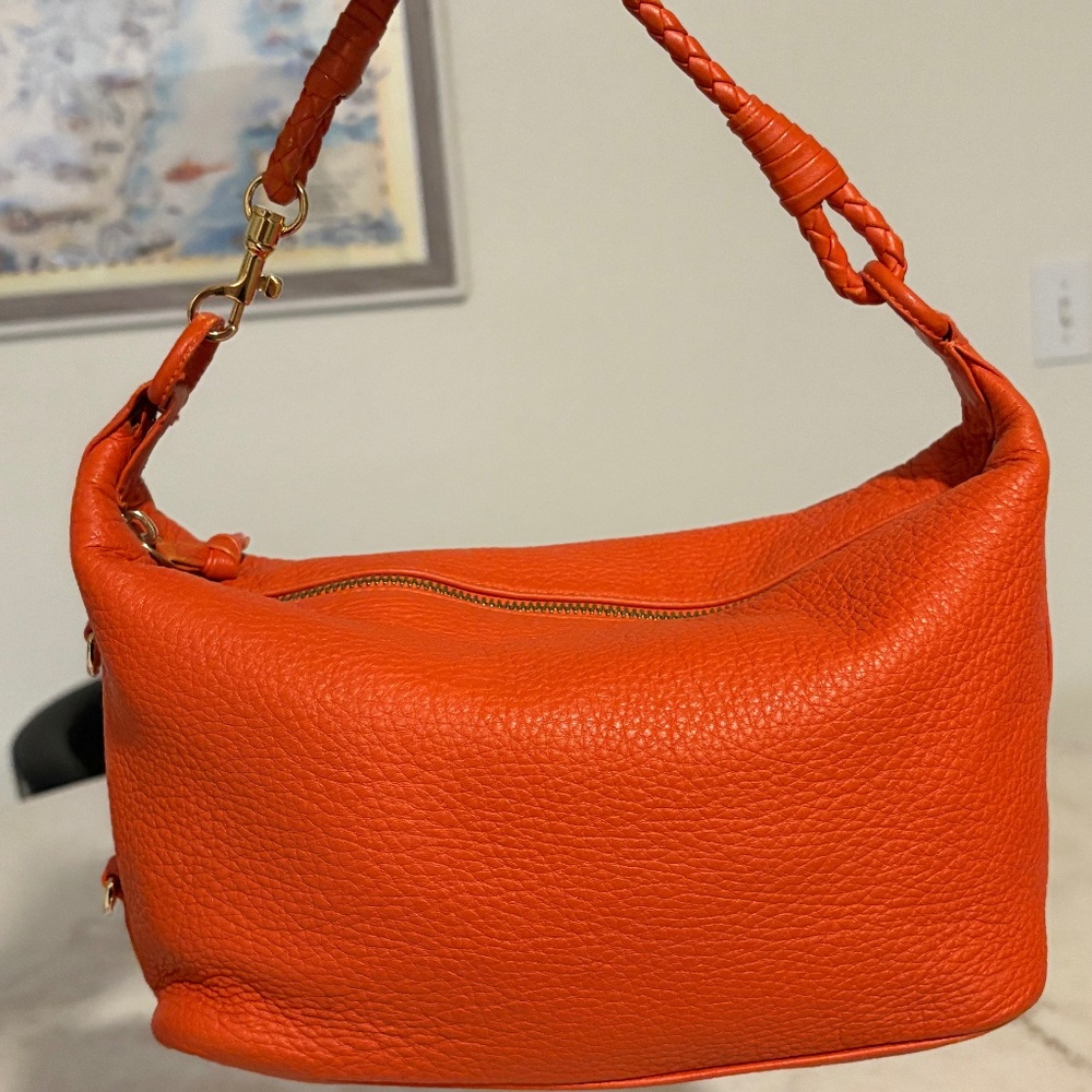 Bottega Veneta orange Cervo shoulder bag excellent